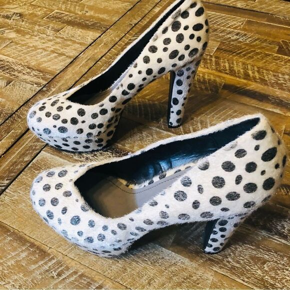 Pink & Pepper Polka dot mohair pump heels - Picture 10 of 11